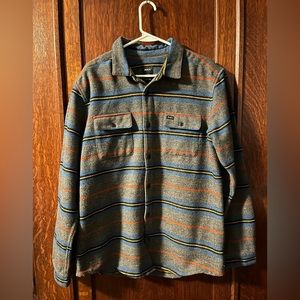 RVCA Men’s Size Large Blanket Shirt Button-Up Stripe